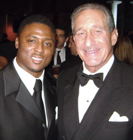 Warrick Dunn with Arthur Blank
